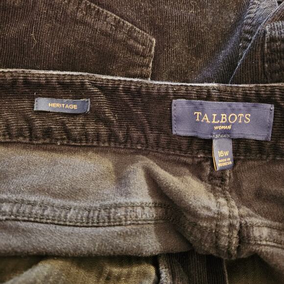 Talbots women's 16W Black Heritage Corduroy Pants Cotton Spandex Blend - Picture 6 of 8